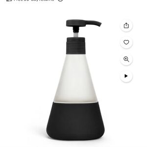 Clean Cult Hand Soap Dispenser Glass Bottle Black NEW